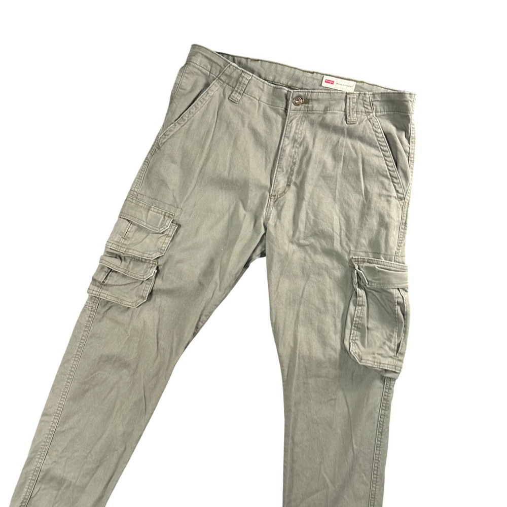 Wrangler Mens Khaki Cargo Pants‎ Regular Taper Utility Workwear 36x32 Gorpcore